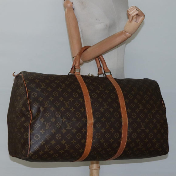 LOUIS VUITTON Monogram Keepall 60 Boston Bag M41422 LV Auth BD1146