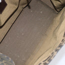 FENDI Zucca Canvas Mamma Baguette Tote Bag Black Brown Silver Auth BD1155-11