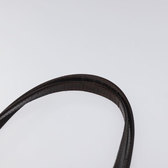 FENDI Zucca Canvas Mamma Baguette Tote Bag Black Brown Silver Auth BD1155