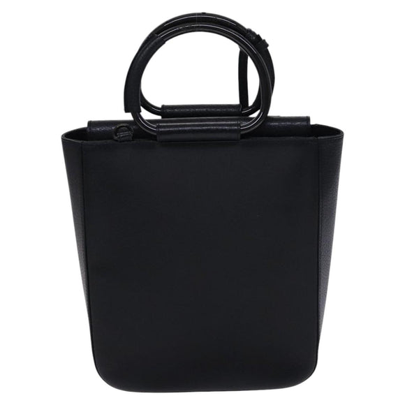 GUCCI Hand Bag Leather 2way Black Auth BD1169