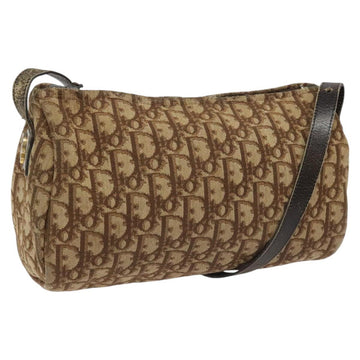 Christian Dior Trotter Canvas Shoulder Bag Brown Auth BD117