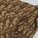 Christian Dior Trotter Canvas Shoulder Bag Brown Auth BD117-16