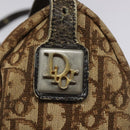 Christian Dior Trotter Canvas Shoulder Bag Brown Auth BD117-10