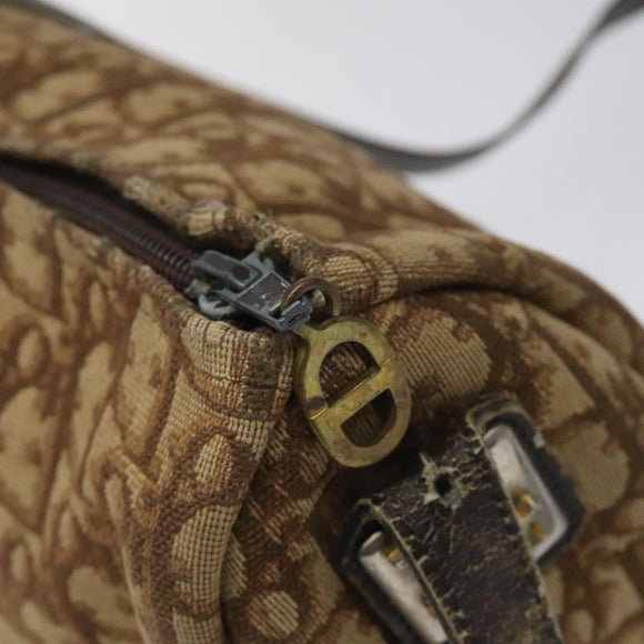Christian Dior Trotter Canvas Shoulder Bag Brown Auth BD117