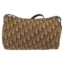 Christian Dior Trotter Canvas Shoulder Bag Brown Auth BD117-13