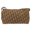 Christian Dior Trotter Canvas Shoulder Bag Brown Auth BD117-2