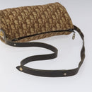 Christian Dior Trotter Canvas Shoulder Bag Brown Auth BD117-7