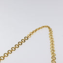 Salvatore Ferragamo Gancini Chain Shoulder Bag Enamel Black Gold Auth BD1170-8