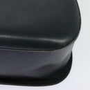 Salvatore Ferragamo Gancini Hand Bag Leather 2way Navy Gold Auth BD1171-16
