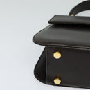 Salvatore Ferragamo Hand Bag Leather 2way Brown Gold Auth BD1172-9