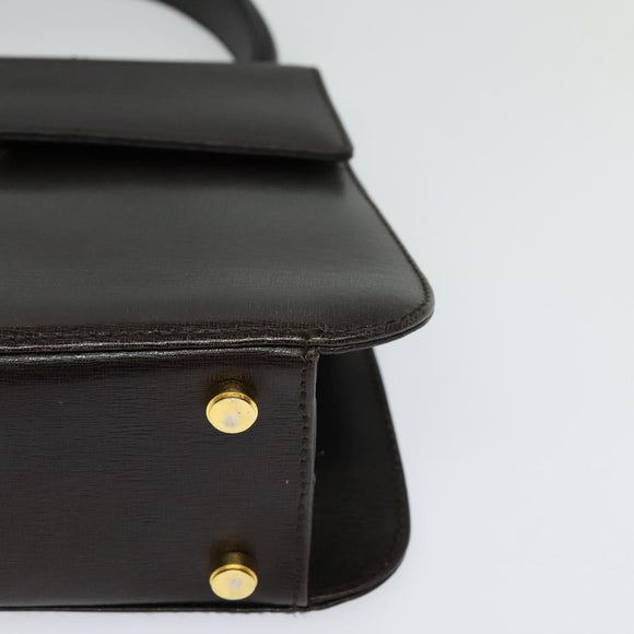 Salvatore Ferragamo Hand Bag Leather 2way Brown Gold Auth BD1172