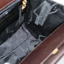 Salvatore Ferragamo Hand Bag Leather 2way Brown Gold Auth BD1172-17