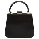 Salvatore Ferragamo Hand Bag Leather 2way Brown Gold Auth BD1172-2