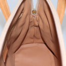 CELINE Macadam Canvas Hand Bag PVC 2ay Beige Gold Auth BD1173-19