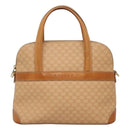 CELINE Macadam Canvas Hand Bag PVC 2ay Beige Gold Auth BD1173-13