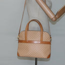 CELINE Macadam Canvas Hand Bag PVC 2ay Beige Gold Auth BD1173-23