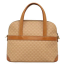 CELINE Macadam Canvas Hand Bag PVC 2ay Beige Gold Auth BD1173-2
