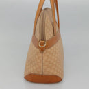 CELINE Macadam Canvas Hand Bag PVC 2ay Beige Gold Auth BD1173-4