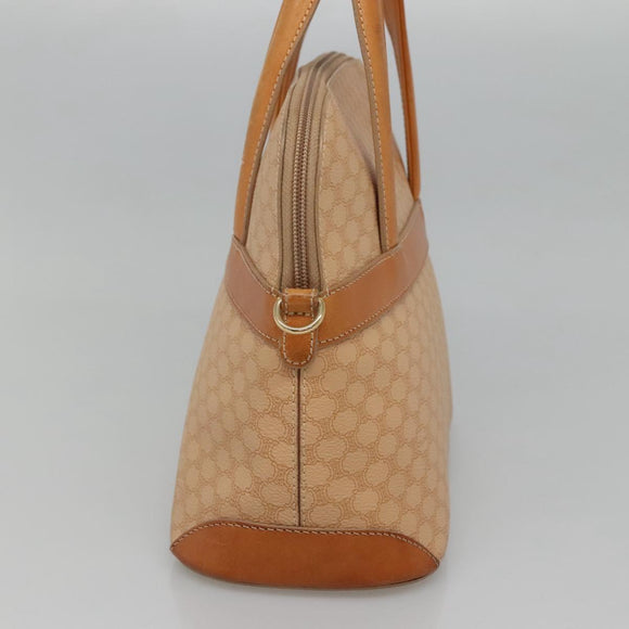 CELINE Macadam Canvas Hand Bag PVC 2ay Beige Gold Auth BD1173