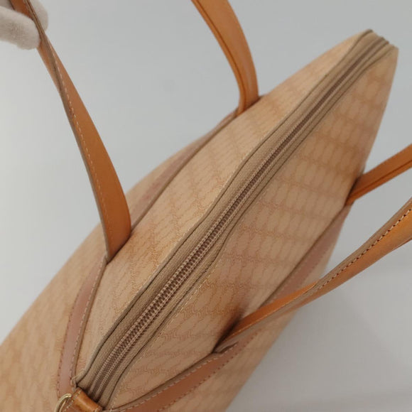 CELINE Macadam Canvas Hand Bag PVC 2ay Beige Gold Auth BD1173