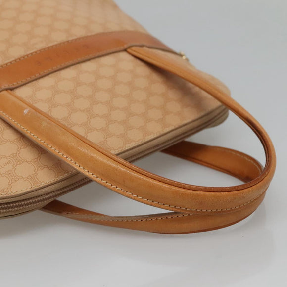 CELINE Macadam Canvas Hand Bag PVC 2ay Beige Gold Auth BD1173