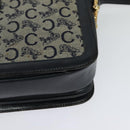 CELINE C Sulky Shoulder Bag Canvas Navy Gold Auth BD1174-16