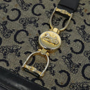 CELINE C Sulky Shoulder Bag Canvas Navy Gold Auth BD1174-14