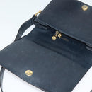 CELINE C Sulky Shoulder Bag Canvas Navy Gold Auth BD1174-15