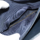 CELINE C Sulky Shoulder Bag Canvas Navy Gold Auth BD1174-22