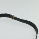 CELINE C Sulky Shoulder Bag Canvas Navy Gold Auth BD1174-8