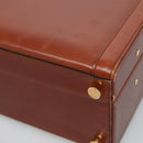 LOEWE Trunk Leather Brown Auth BD1177-10