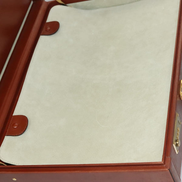 LOEWE Trunk Leather Brown Auth BD1177