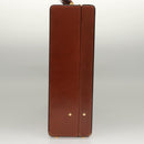 LOEWE Trunk Leather Brown Auth BD1177-4