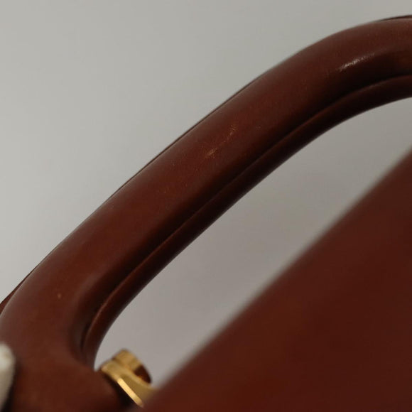 LOEWE Trunk Leather Brown Auth BD1177