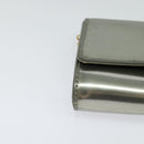 LOUIS VUITTON Vernis Pochette Louise PM Clutch Bag Silver LV Auth BD1178-14