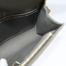 LOUIS VUITTON Vernis Pochette Louise PM Clutch Bag Silver LV Auth BD1178A-20