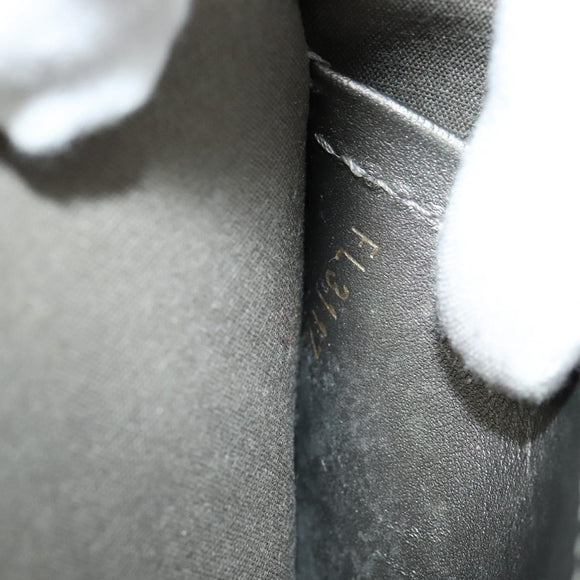 LOUIS VUITTON Vernis Pochette Louise PM Clutch Bag Silver LV Auth BD1178