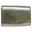 LOUIS VUITTON Vernis Pochette Louise PM Clutch Bag Silver LV Auth BD1178A-13