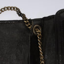 Christian Dior Trotter Canvas Chain Shoulder Bag Brown Gold Auth BD118-10