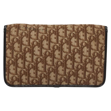 Christian Dior Trotter Canvas Chain Shoulder Bag Brown Gold Auth BD118 - 0