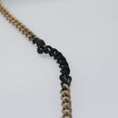 Christian Dior Trotter Canvas Chain Shoulder Bag Brown Gold Auth BD118-9