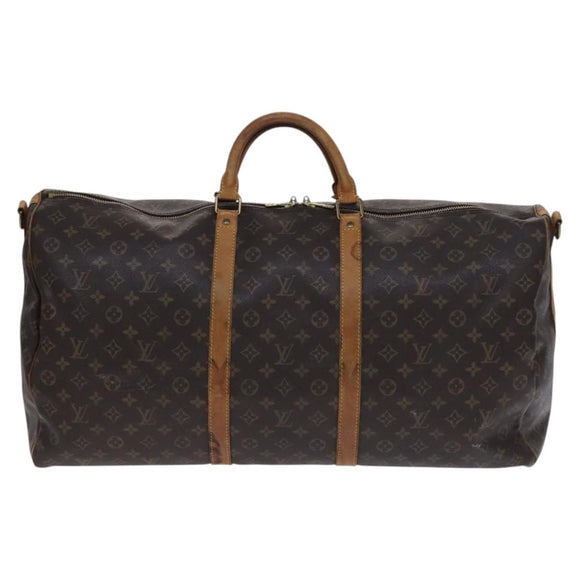 LOUIS VUITTON Monogram Keepall Bandouliere 60 Boston Bag M41412 LV Auth BD1185