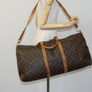 LOUIS VUITTON Monogram Keepall Bandouliere 60 Boston Bag M41412 LV Auth BD1185-24
