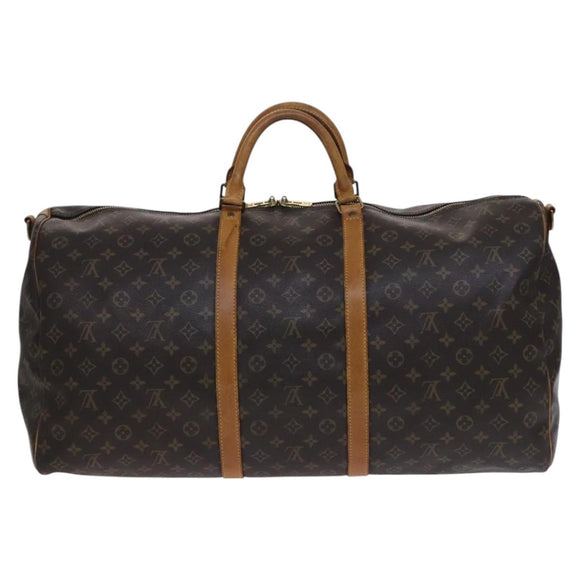 LOUIS VUITTON Monogram Keepall Bandouliere 60 Boston Bag M41412 LV Auth BD1185