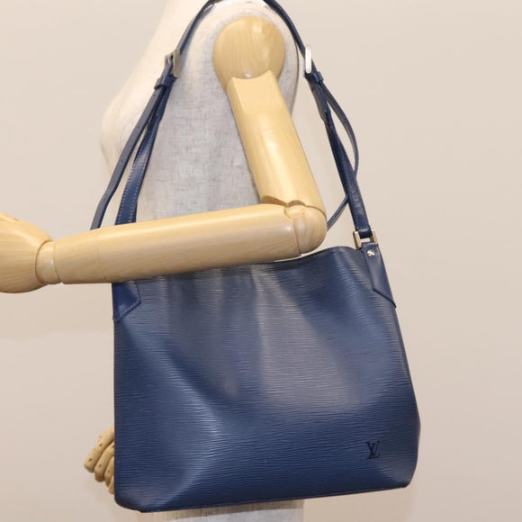 LOUIS VUITTON Epi Mandala MM Shoulder Bag Blue Myrtille M5889G LV Auth BD1187V