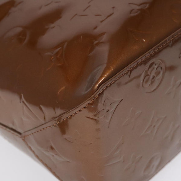 LOUIS VUITTON Monogram Vernis Reade MM Hand Bag Bronze M91143 LV Auth BD1188