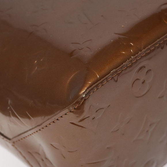LOUIS VUITTON Monogram Vernis Reade MM Hand Bag Bronze M91143 LV Auth BD1188