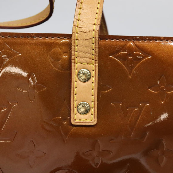 LOUIS VUITTON Monogram Vernis Reade MM Hand Bag Bronze M91143 LV Auth BD1188