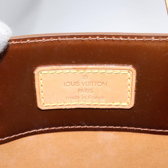 LOUIS VUITTON Monogram Vernis Reade MM Hand Bag Bronze M91143 LV Auth BD1188