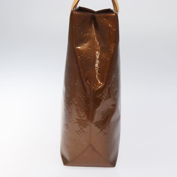 LOUIS VUITTON Monogram Vernis Reade MM Hand Bag Bronze M91143 LV Auth BD1188